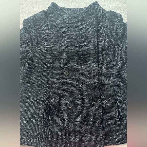 LOFT Black Blazer with Wide Lapel and Asymmetrical Closure - Picture 13 of 14